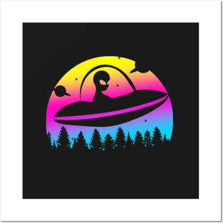 Alien Sunset Shadow Posters and Art